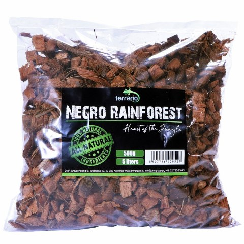 Terrario Negro Rainforest 5l 500g - podłoże zrębki kokosa